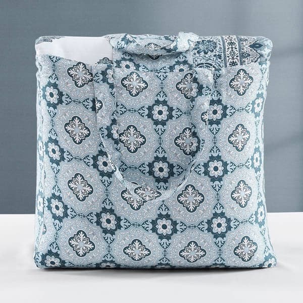 Bebejan&#174; Aquamarine Medallion 3pc Reversible Quilted Coverlet Set