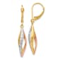 Gold Classics&#40;tm&#41; 14kt. Tri-Color Dangle Earrings - image 1