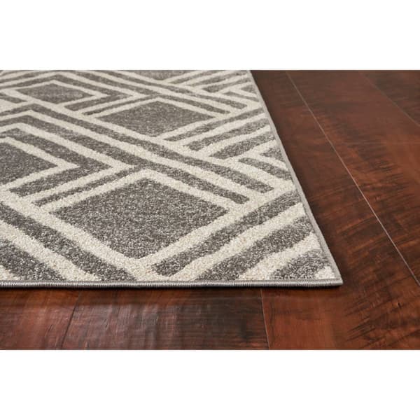 KAS Lucia Grey Moderne Rectangular Area Rug