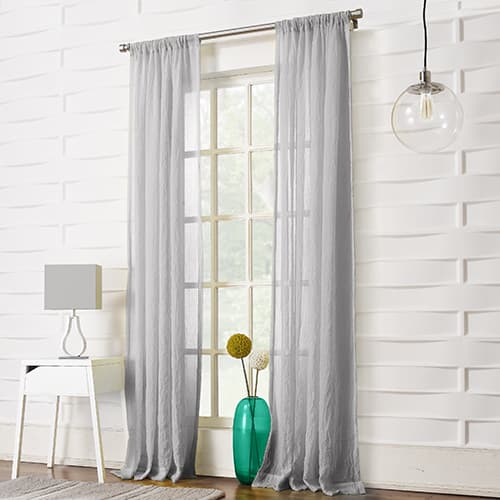 No. 918 Aubree Solid Sheer Rod Pocket Panel Curtain