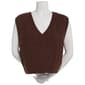 Juniors Pink Rose Cable Knit Sweater Vest - image 1