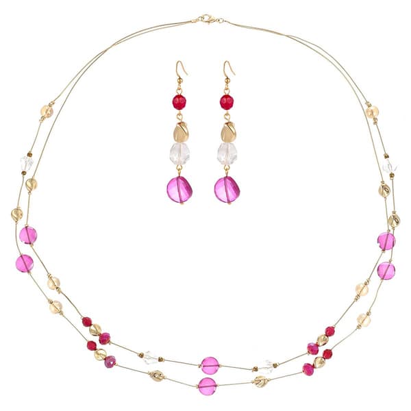 Ashley Cooper&#40;tm&#41; 2 Layer Beaded Necklace & Earrings Set - image 
