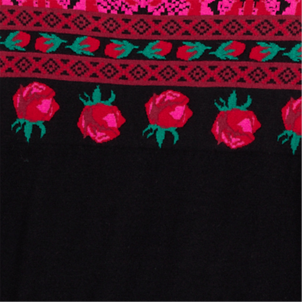 Plus Size Ruby Rd. Mysterious Romance Fair Isle Rose Sweater
