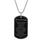 Mens Lynx Black Ion-Plating Lords Prayer Cross Dog Tag Pendant - image 3