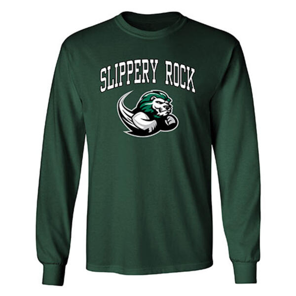 Mens Slippery Rock University Pride Mascot Long Sleeve Tee - image 