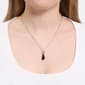 Athra Silver Plated & Black Crystal Pendant Necklace - image 3