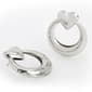 Steve Madden Silver-Tone Heart Doorknocker Earrings - image 3