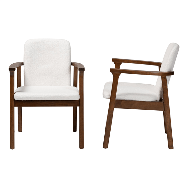 Baxton Studio Miyagi Boucle Upholstered Dining Chair - Set of 2