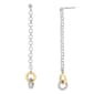 Steve Madden Two-Tone Interlocking Rings Linear Dangle Earrings - image 2