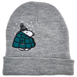 Womens Peanuts(tm) Snoopy Puffer Embroidered Pom Pom Beanie