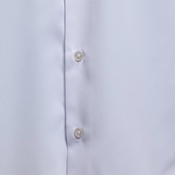 Mens Bill Blass Microfiber Thin Stripe Slim Fit Dress Shirt-White