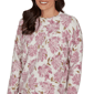 Petite Hearts of Palm Berry Fabulous Long Sleeve Floral Sweater - image 5