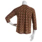Petite Napa Valley 3/4 Sleeve Floral Pleat Henley - Olive - image 2