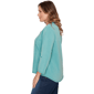 Plus Size Ruby Rd. Renaissance Romance 3/4 Sleeve V Neck Tee - image 4