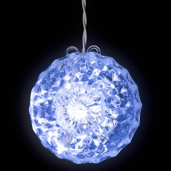 Northlight Seasonal Clear LED Hanging Crystal Sphere Décor