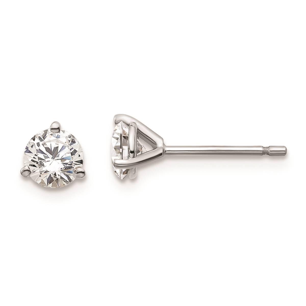 Pure Fire 14kt. White Gold Lab Grown 3/4ctw. Diamond Earrings