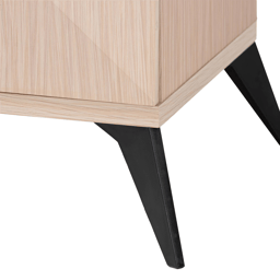 Baxton Studio Draper Mid-Century Modern 2-Drawer Nightstand