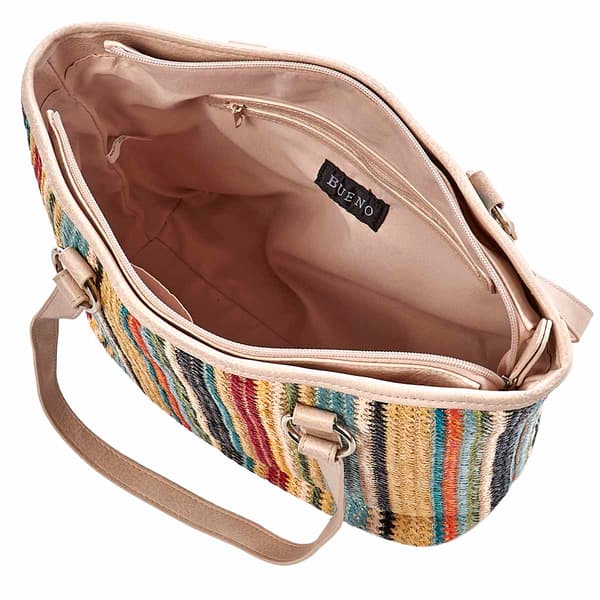 Bueno Solid Ribbon Straw Tote
