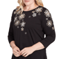 Petite Alfred Dunner Business As Usual Floral Embroider Blouse - image 5