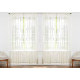 J&V Textiles Sheer Rod Pocket Curtain Panels