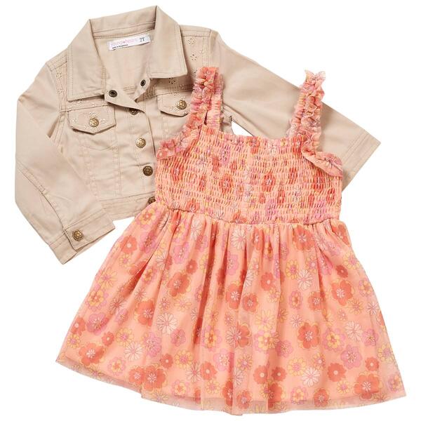 Toddler Girl Young Hearts Floral Dress w/ Jacket Set - image 