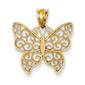 Gold Classics&#40;tm&#41; 14kt. Filigree Butterfly Pendant - image 1