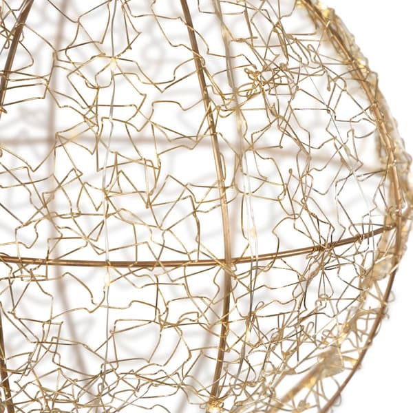 Northlight Seasonal 12in. Lighted Gold LED Wire Ball D&#233;cor