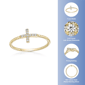Brilliant Grown 18kt. Gold-Plated Lab-Grown Diamond Accent Ring - image 5