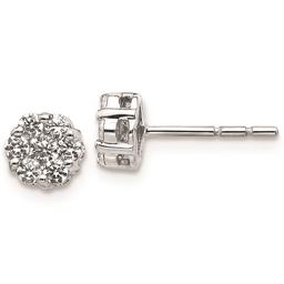 Pure Fire 14kt. White Gold 1/2ctw. Diamond Cluster Screw Earrings