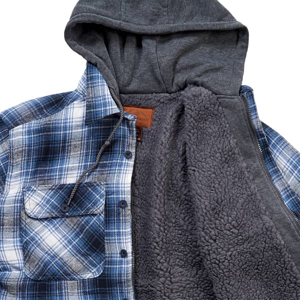 Mens Mountain Ridge Flannel Jacket w/ Chest Protector - Chambray