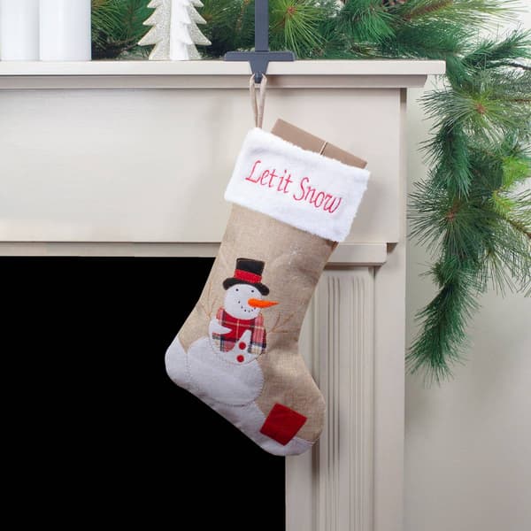 Northlight Seasonal 19in. Let it Snow Snowman Christmas Stocking