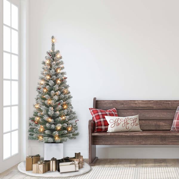 Puleo International 5ft. Pre-Lit Western Spruce Tree - Set of 2