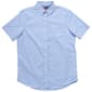 Mens Chaps Checkered Short Sleeve Button Down Shirt - Blue Bell - image 1