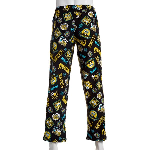 Mens SpongeBob SquarePants Pajama Pants - Black