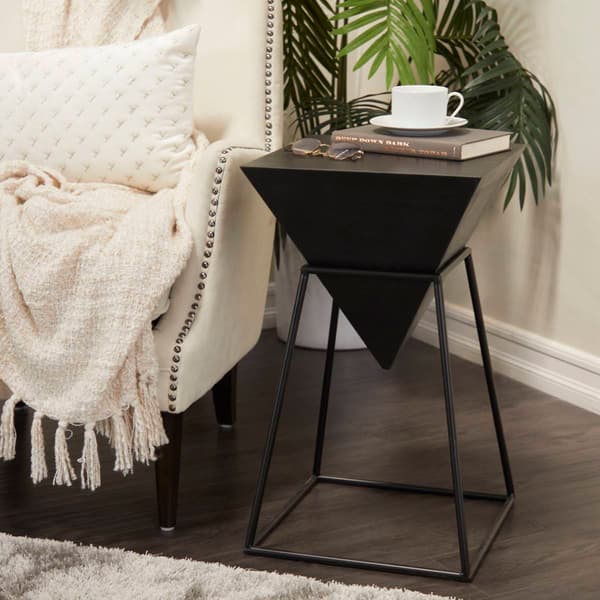 9th & Pike® Black Metal Modern Accent Table