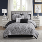 Sweet Home Collection Trieste 7pc. Reversible Damask Bedding Set - image 1