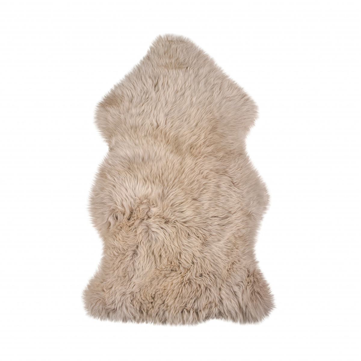 HomeRoots Taupe Genuine Sheepskin Animal Print Shag Accent Rug