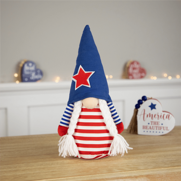 Northlight 10.5in. Americana Girl Gnome with Braids
