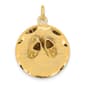 Gold Classics(tm) 14kt. Baby Shoes on Engravable Disc Charm - image 1