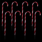 Northlight LED Red & White Candy Cane Pathway Markers -  Set of 8 - image 4