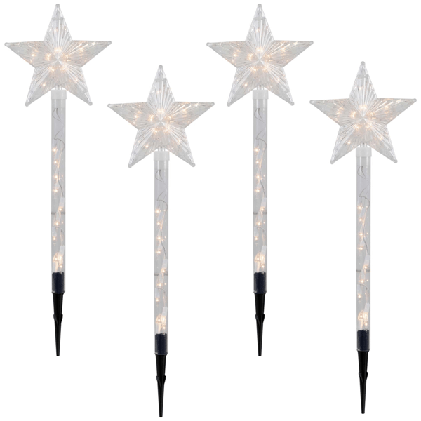 Northlight 4ct. Lighted Star Outdoor Pathway Markers