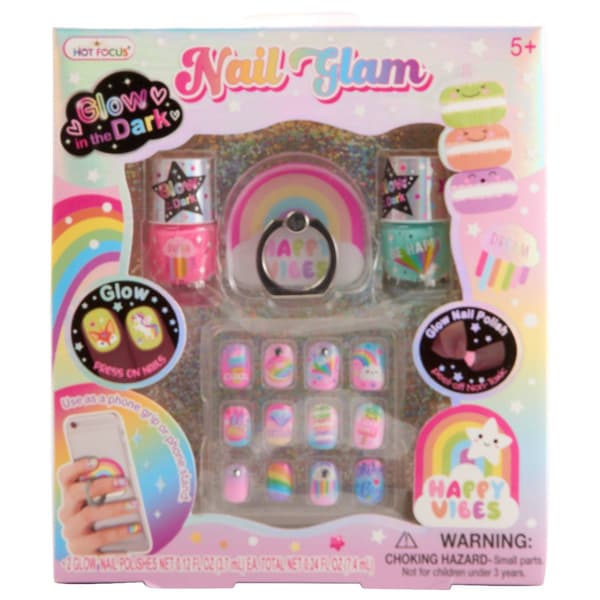 Girls Hot Focus Rainbow Nail Glam - image 