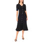 Womens MSK 3/4 Sleeve V Neck Ity Button Trim Midi - image 1
