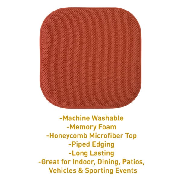 Sweet Home Collection Honeycomb Memory Foam Non-Slip Chair Pad