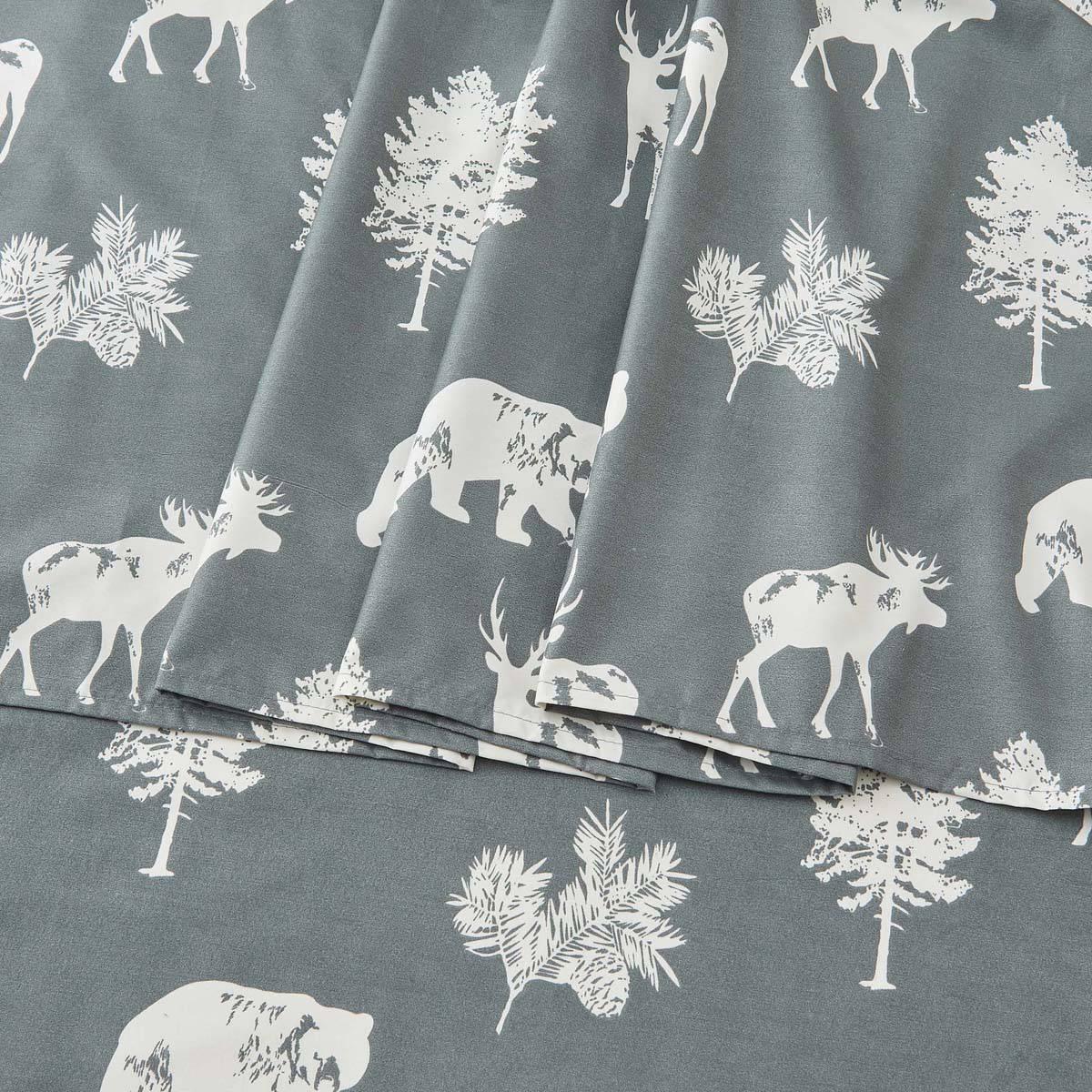 FreshFolds Mountain Ridge Forest Animal Microfiber Sheet Set