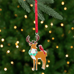 Northlight Reindeer with Cardinal & Wreath Christmas Ornament