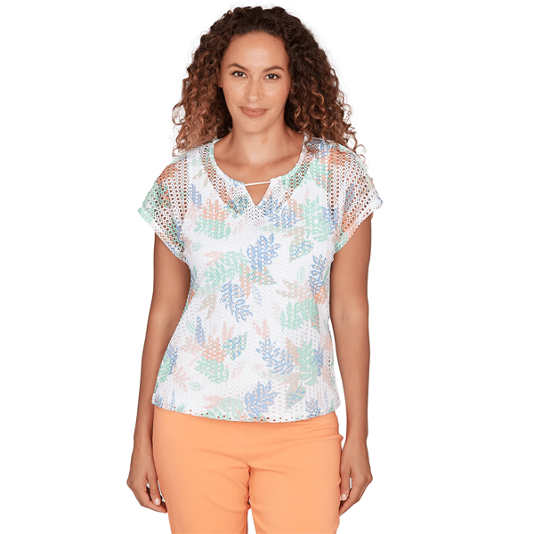 Petites Heart''s of Palm All Sun And Games Printed Oval Texture T - image 
