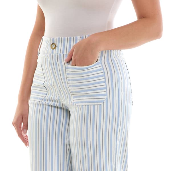 Womens Zac & Rachel Patch Pocket Stipe Wide Leg Pants