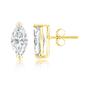 Parikhs 14 kt. Yellow Gold Marquise Diamond Stud Earrings - image 1