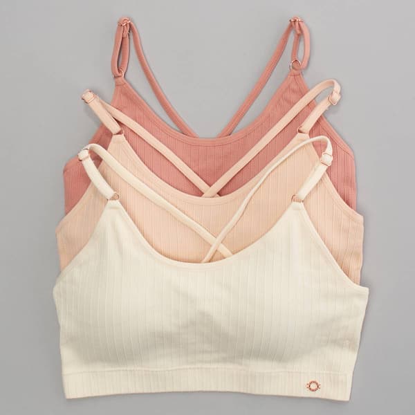 Womens Danskin 3pk. Seamless Braid Bralettes DS2160-3PKAI - image 